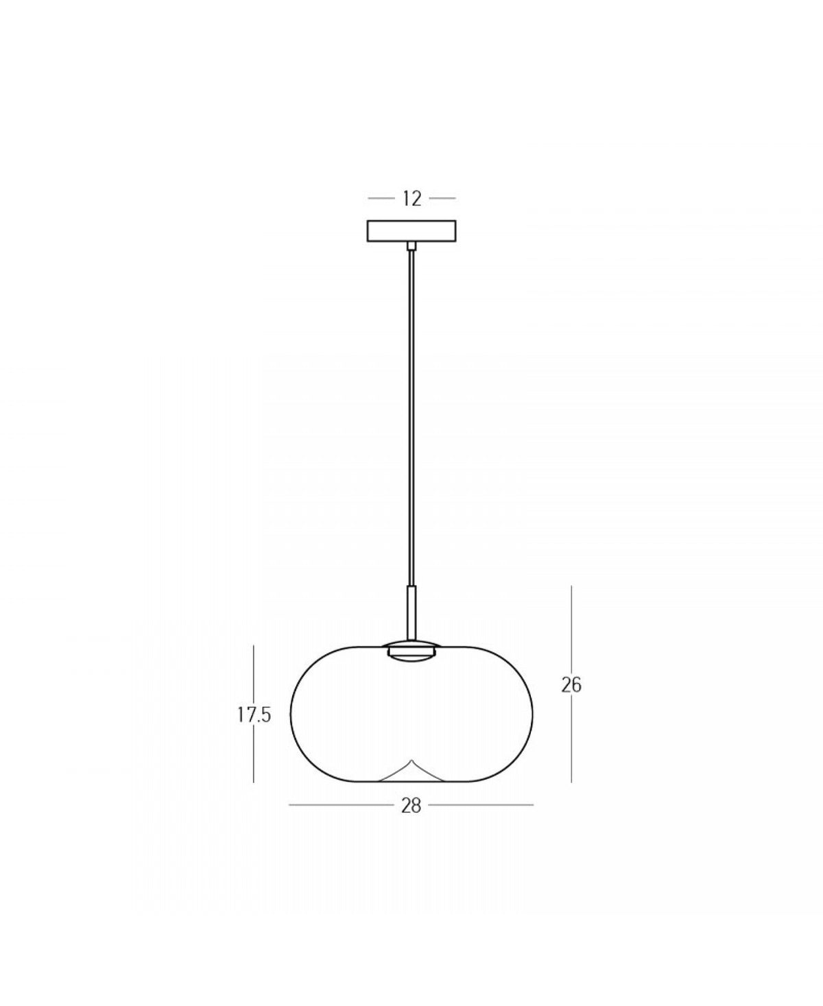 Suspension ZAMBELIS 8W DESIGN Verre Fume-Noir Mat 2607