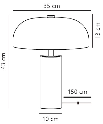 Lampe à poser Gabrielle chromée, verre
