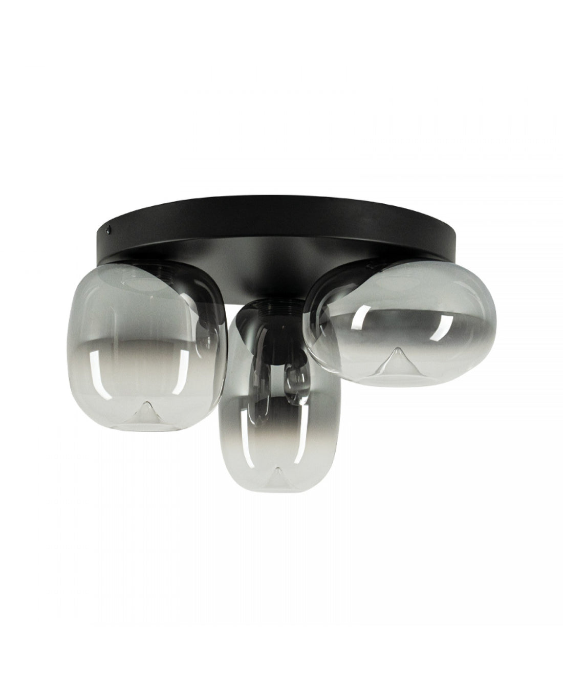 Plafonnier ZAMBELIS 11W DESIGN Verre Fume-Noir Mat 2615