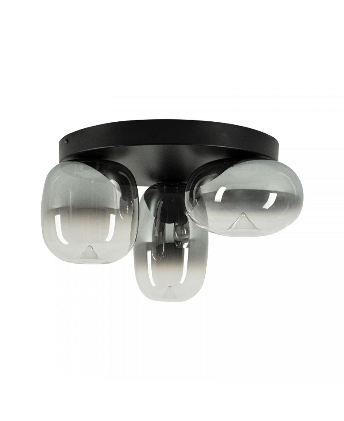 Plafonnier ZAMBELIS 11W DESIGN Verre Fume-Noir Mat 2615