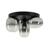 Plafonnier ZAMBELIS 11W DESIGN Verre Fume-Noir Mat 2615