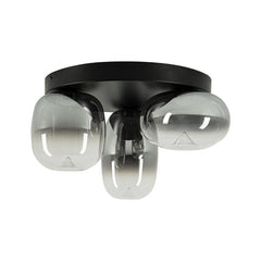 Plafonnier ZAMBELIS 11W DESIGN Verre Fume-Noir Mat 2615