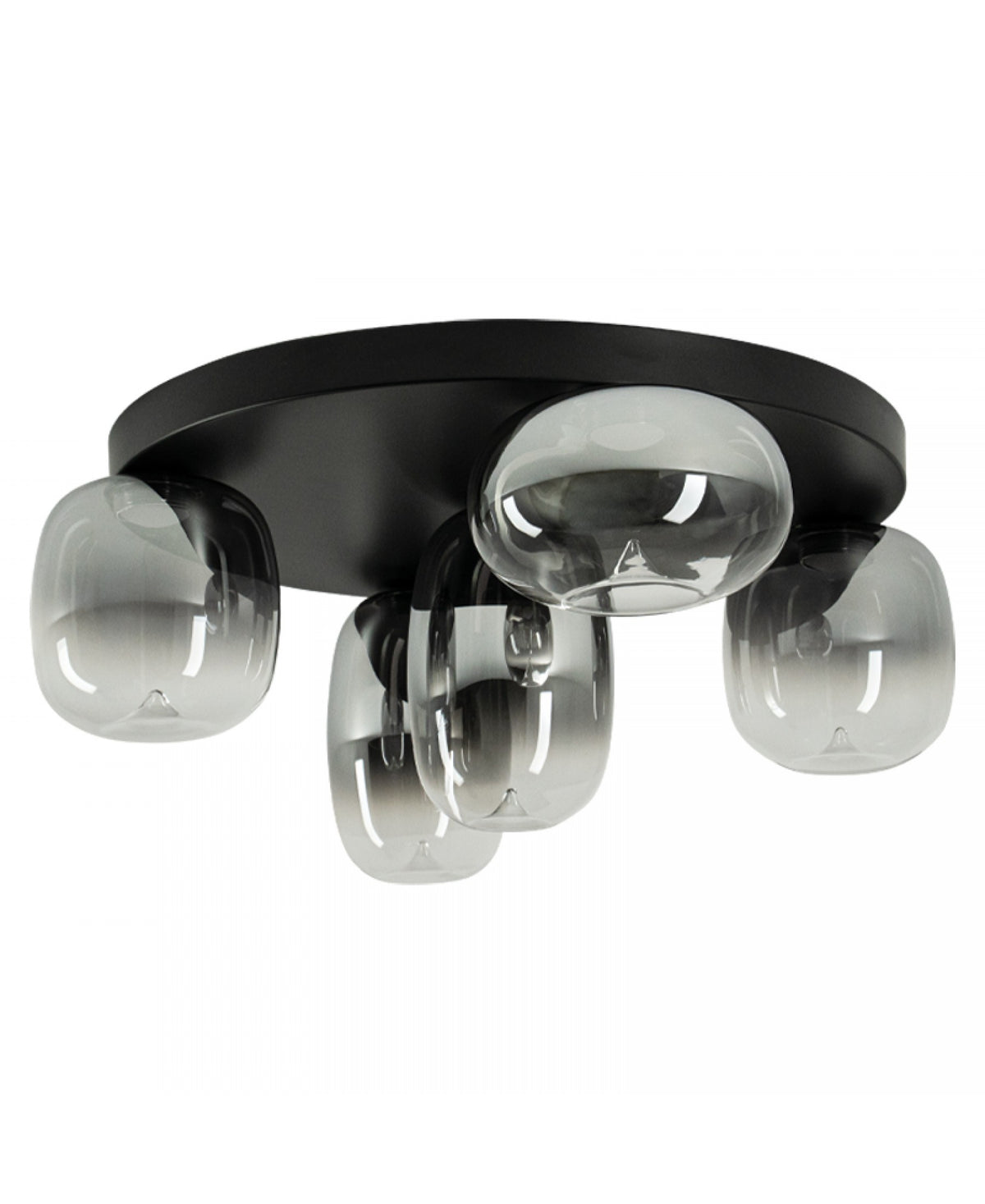Plafonnier ZAMBELIS 18W DESIGN Verre Fume-Noir Mat 2616