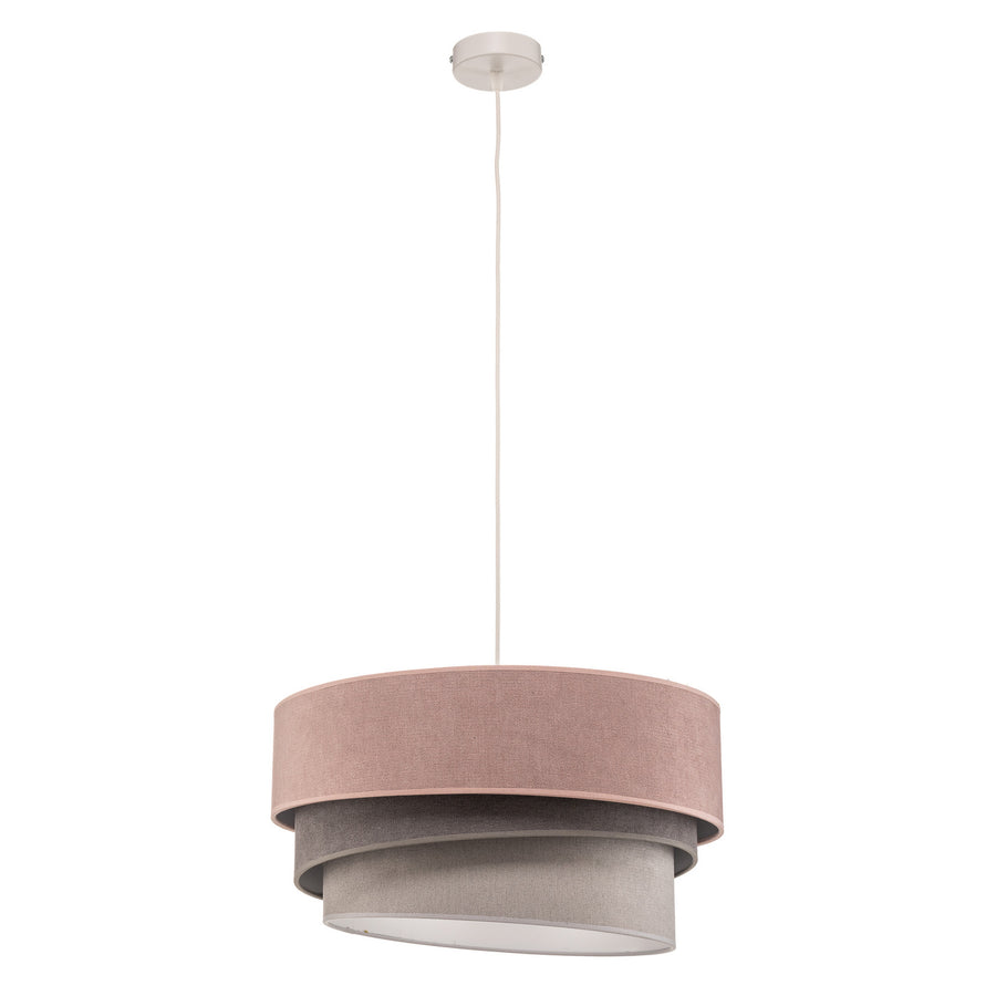 Vue produit isolée de la suspension complète avec câble et rosace sur fond blanc.