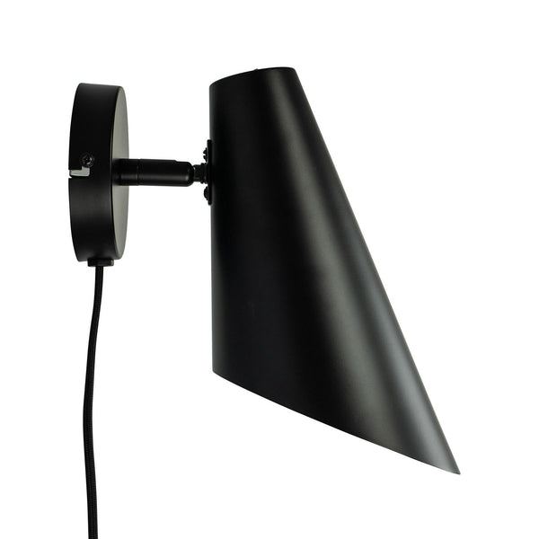 Applique murale Cale en métal, noir mat, hauteur 24,5 cm