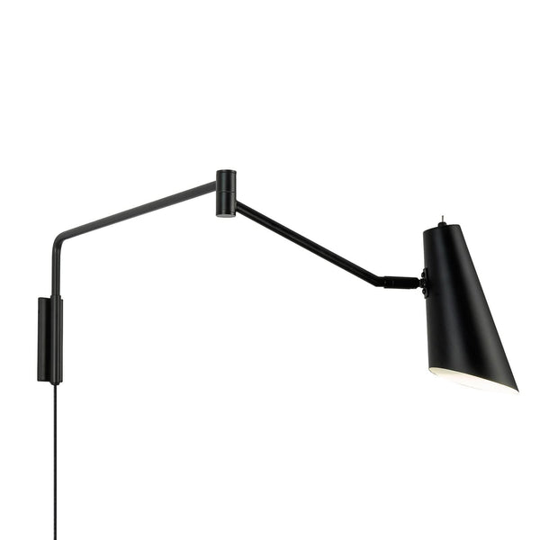 Applique murale Noa en métal, noir mat, hauteur 27 cm