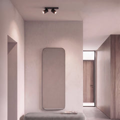 Spot Plafond Double ZAMBELIS 10W DESIGN Noir Mat 2627