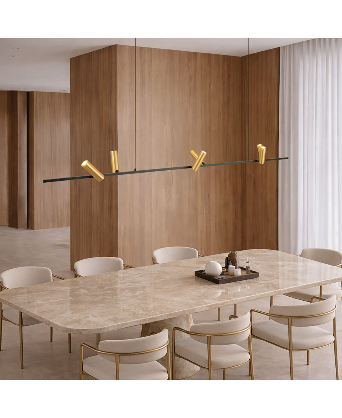 Suspension Lineaire ZAMBELIS 29W DESIGN Noir Mat 2633