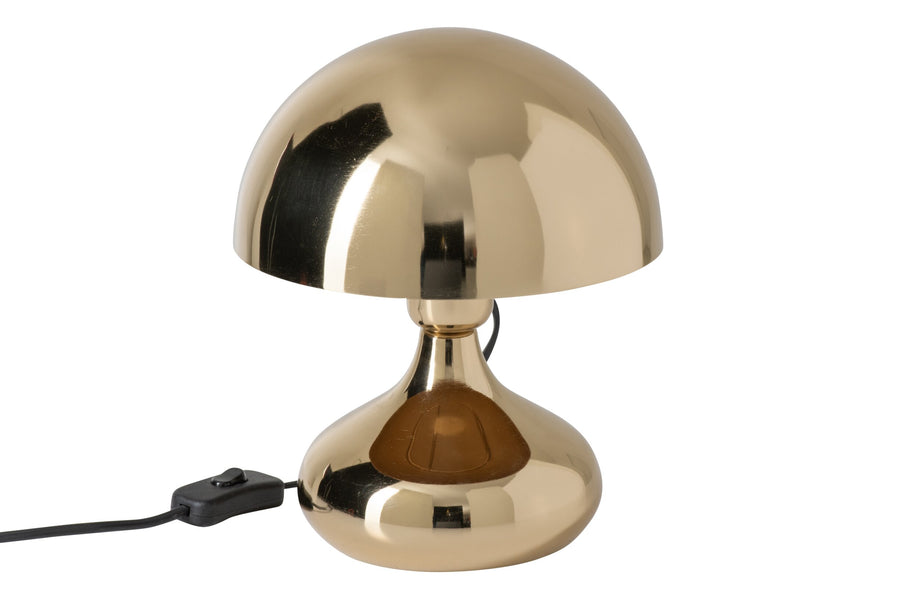 Lampe à poser champignon en métal brillant