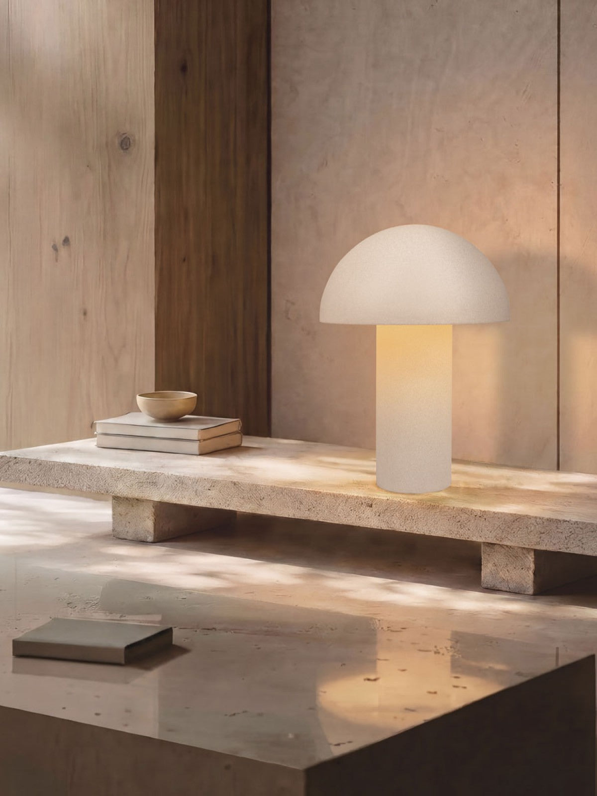 Lampe de Table ZAMBELIS 40W DESIGN Pierre Naturelle 2661