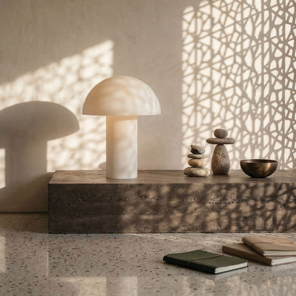 Lampe de Table ZAMBELIS 40W DESIGN Pierre Naturelle 2661