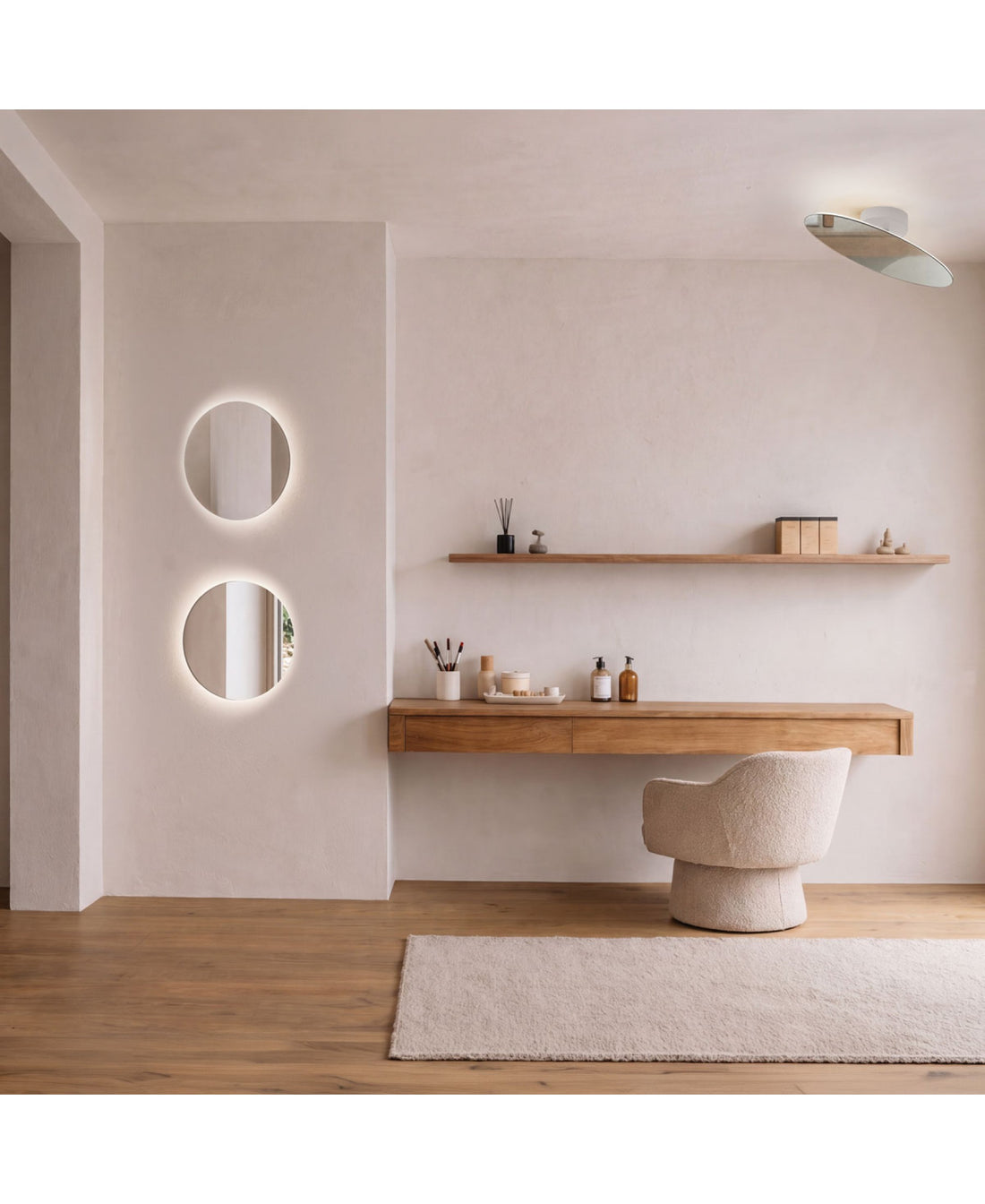 Miroir LED ZAMBELIS 7W IP20 DESIGN Blanc Mat 2666
