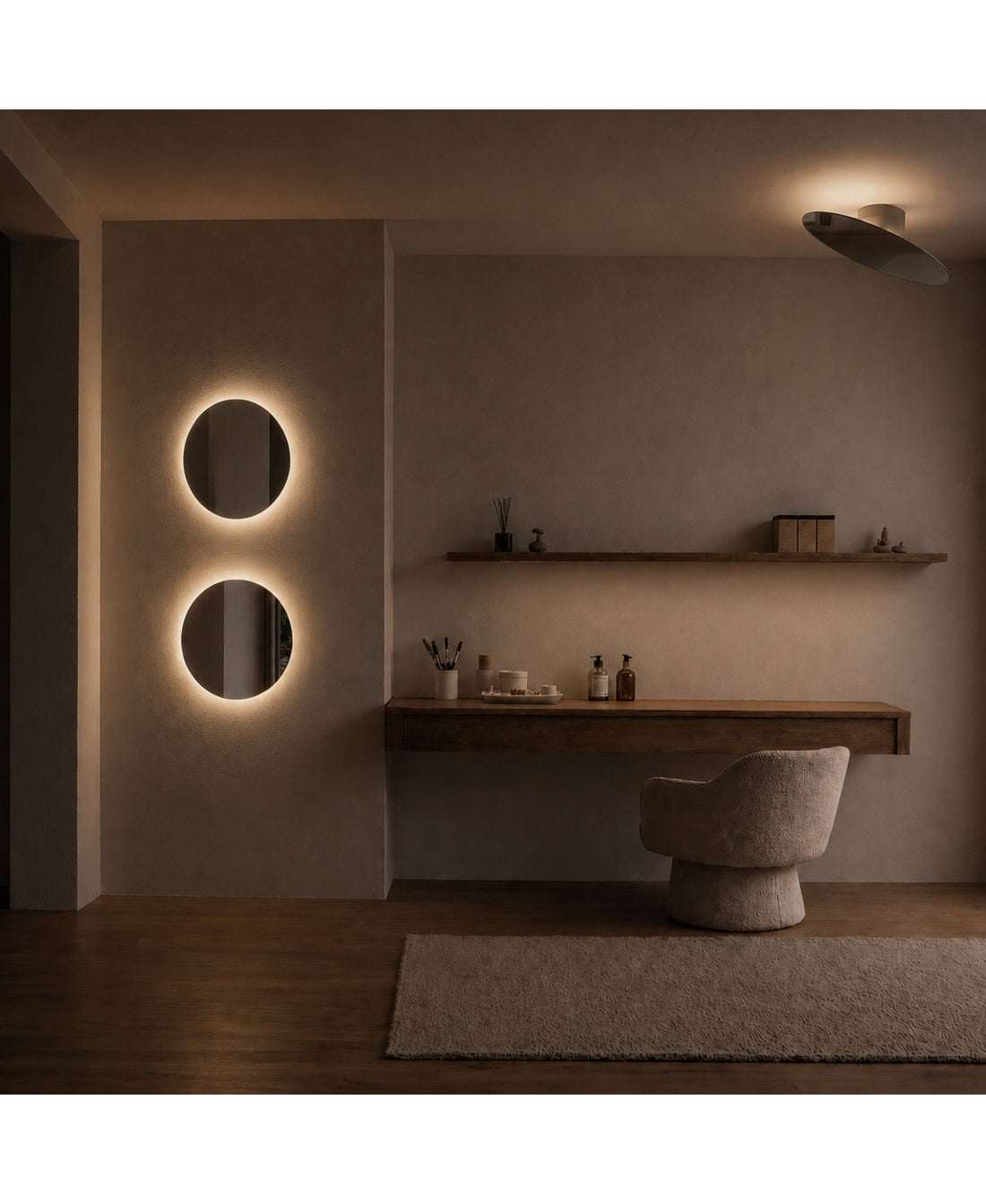 Miroir LED ZAMBELIS 10W IP20 DESIGN Blanc Mat 2667