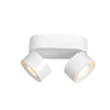 Fez 2674W 2-light white spotlight, dimmable, adjustable and tiltable