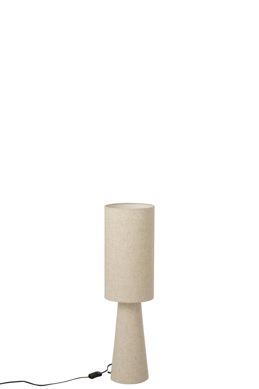 Lampe à poser en tissu beige, petit modèle