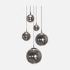 Black staircase cascade pendant light, 350 cm cable Ø 60 cm | Bollique Cascade