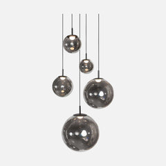 Black staircase cascade pendant light, 350 cm cable Ø 60 cm | Bollique Cascade