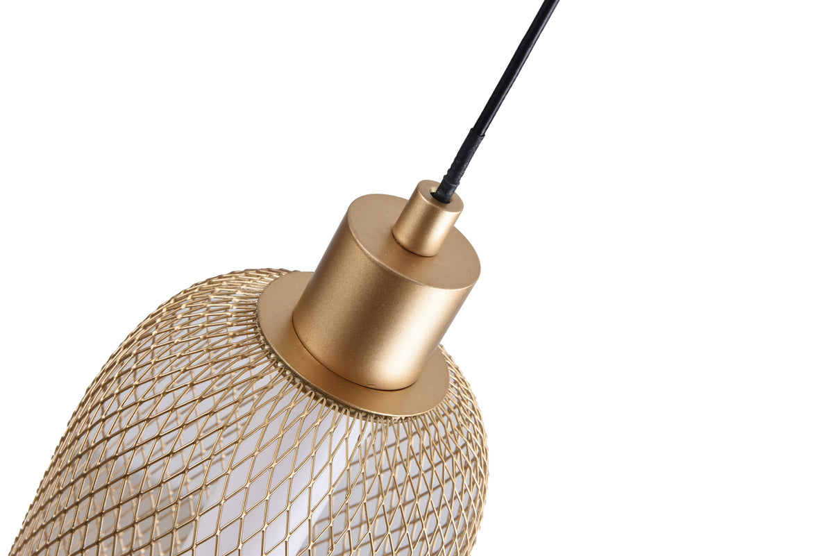 Suspension Saar noire mat et dorée, verre (MD2596-5A-3BGT)