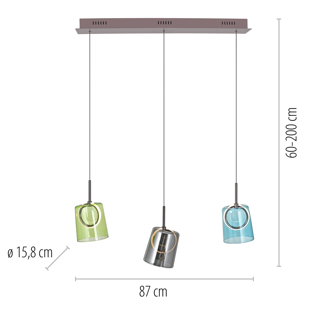 Suspension Zula multicolore