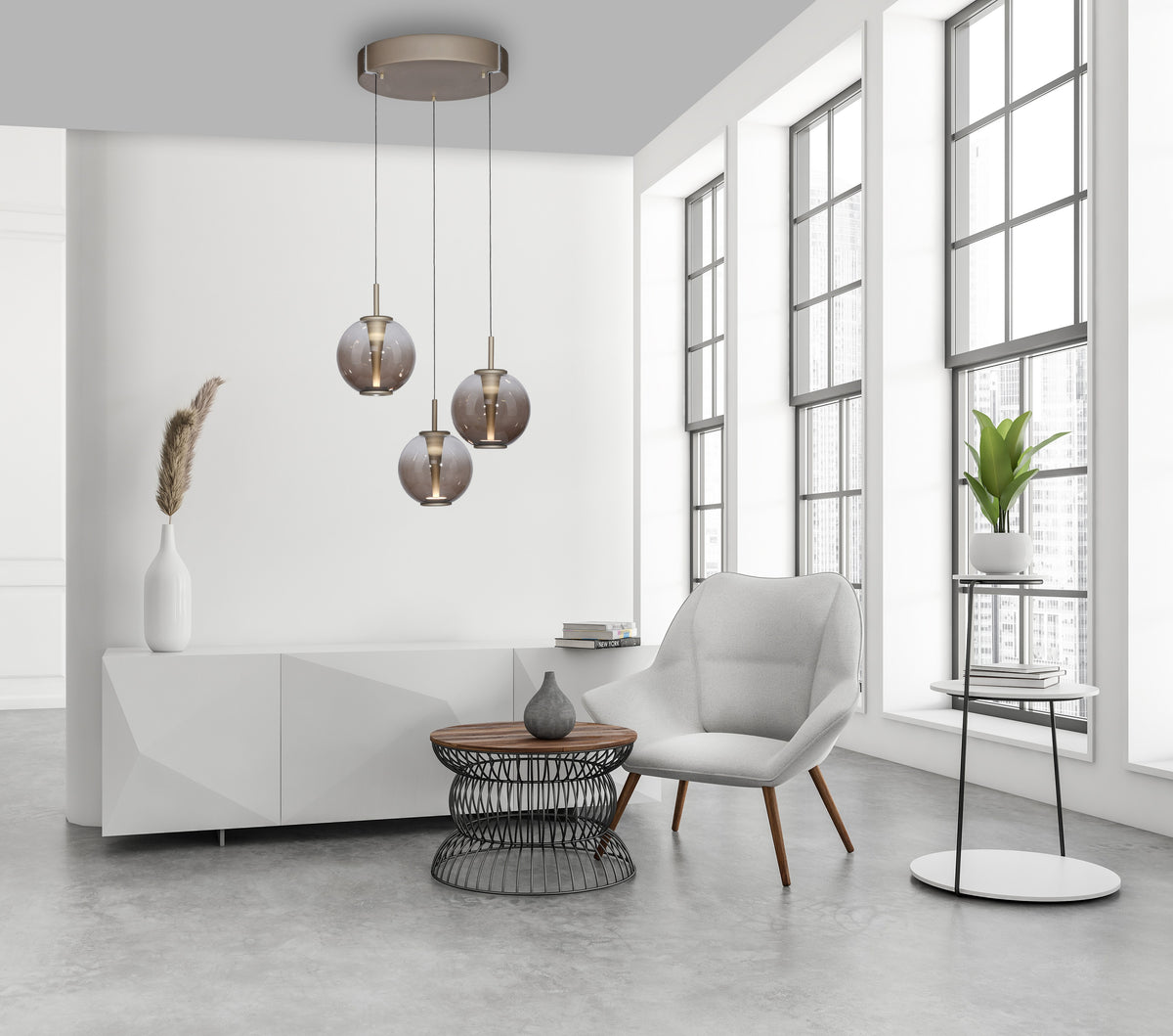Suspension Pure E-Infinity marron, H 240 cm