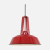 Adjustable red pendant light, metal bell lampshade Ø 42 cm, kitchen | Mexlite