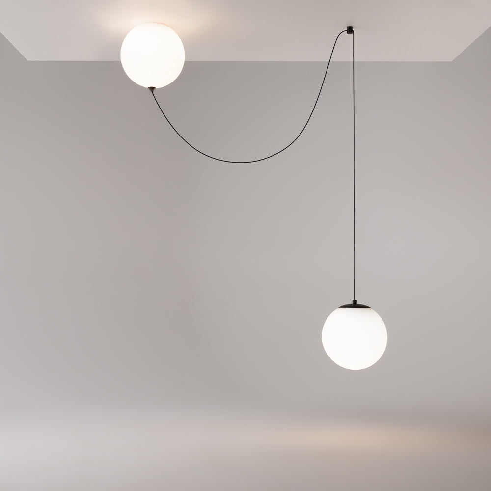 Twins black pendant light