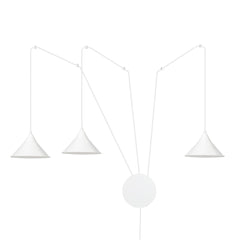 Abramo 3-light white pendant light