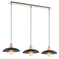 Kobe 3-light black pendant light
