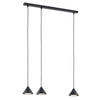 Elit 3-light black pendant light