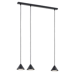 Elit 3-light black pendant light
