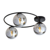 Sopra 3-light ceiling lamp black, graphite glass