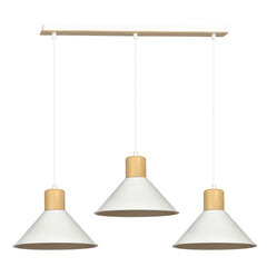 Rowen 3-light white pendant light