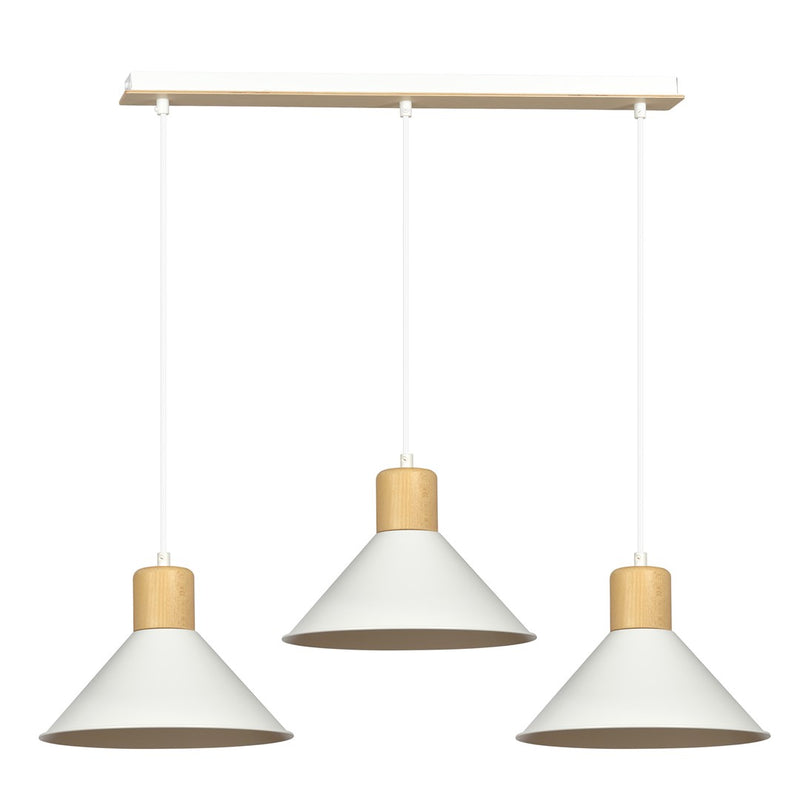 Rowen 3-light white pendant light