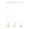 Fumiko 3-light pendant lamp, white and gold