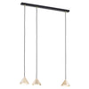 Elit 3-light pendant lamp, black and gold