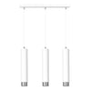Kibo 3-light pendant lamp in white and chrome