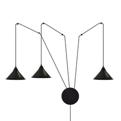 Abramo 3-light black pendant light