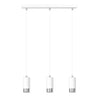 Fumiko 3-light white and chrome pendant light