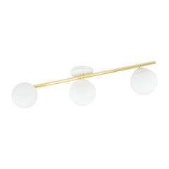 Splendi 3-light ceiling light, white, opal glass