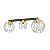 Nest 3-light pendant lamp, black and gold