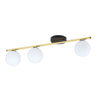 Monza 3-light ceiling lamp black, opal glass