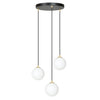 Royal 3-light black pendant light