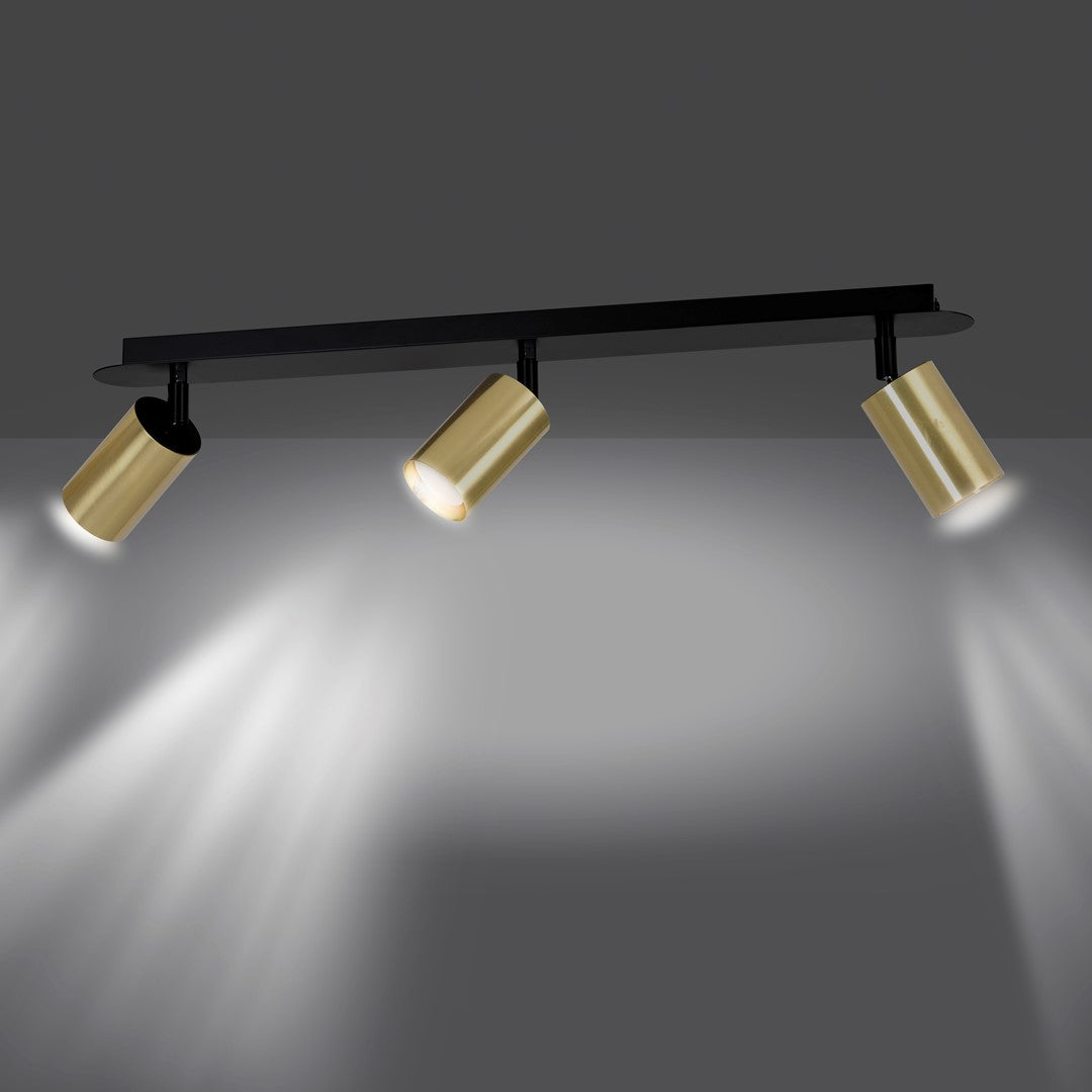 Zen 3-light ceiling light black
