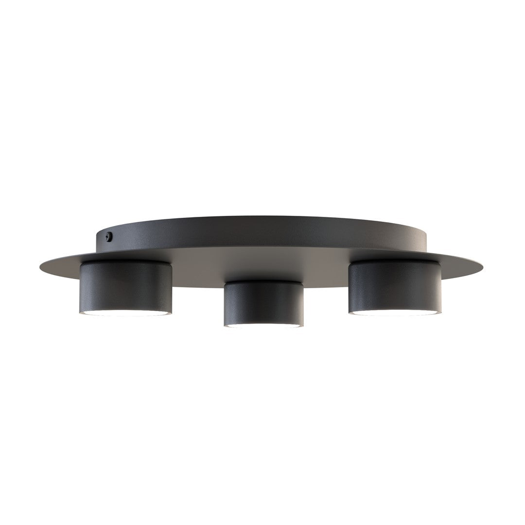 Bolx 3-light black ceiling light