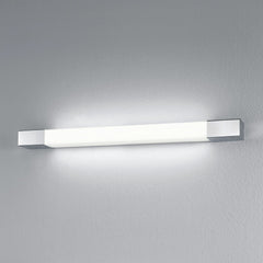 Applique murale LED DLS Supreme en acier, hauteur 4,2 cm, IP44, acier inoxydable poli, 3000 K, 14 W