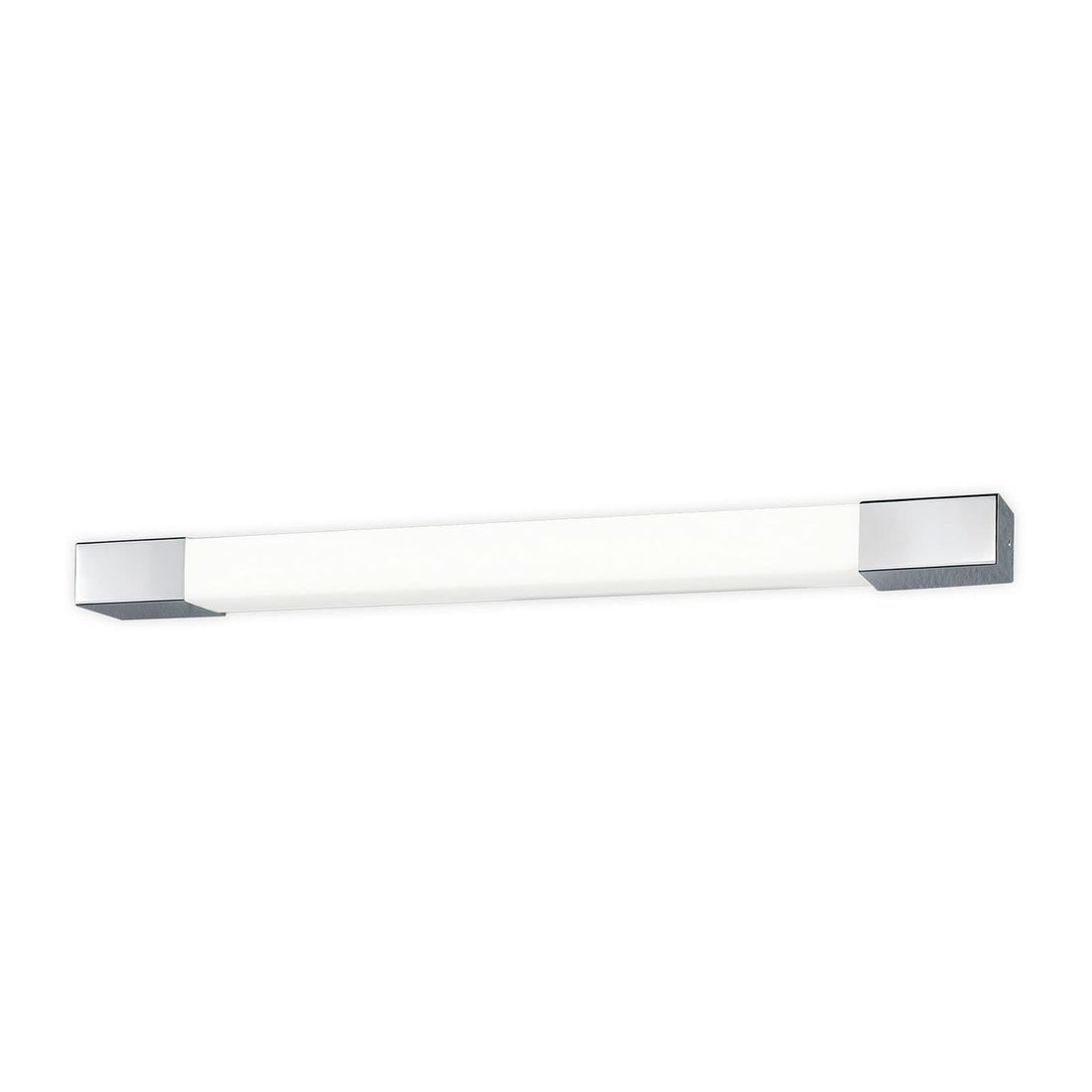 Applique murale LED DLS Supreme en acier, hauteur 4,2 cm, IP44, acier inoxydable poli, 3000 K, 14 W