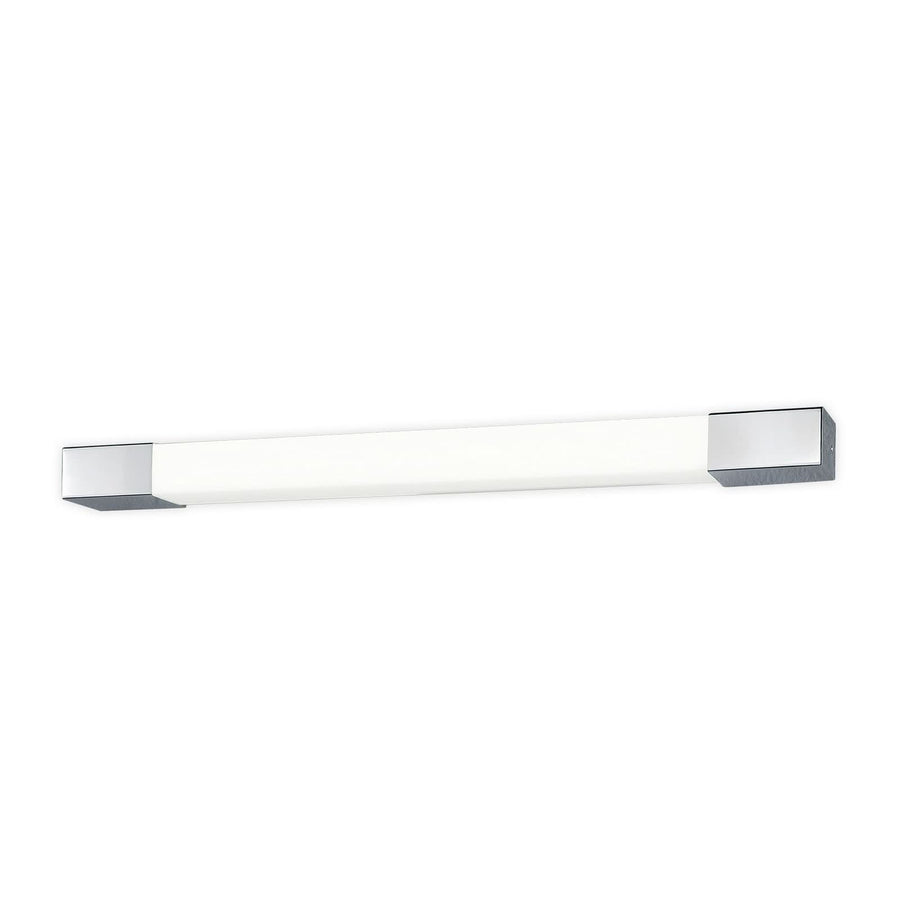 Applique murale LED DLS Supreme en acier, hauteur 4,2 cm, IP44, acier inoxydable poli, 3000 K, 14 W