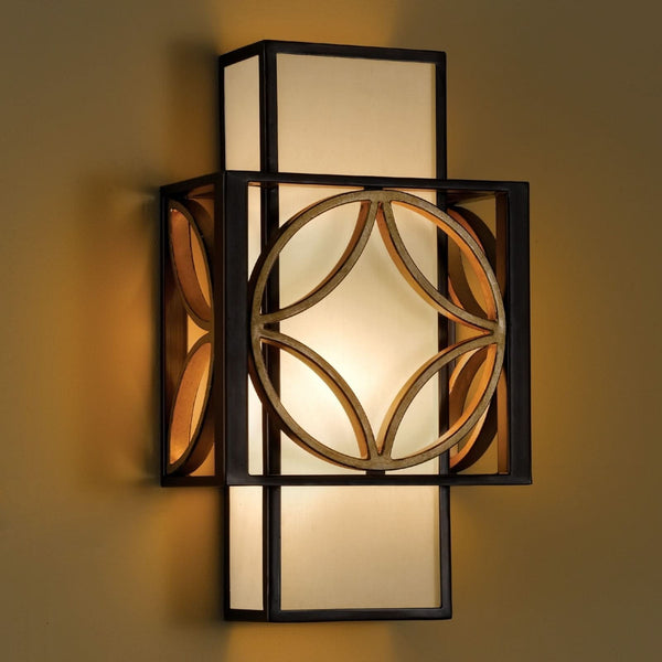 Applique murale Remy en métal, bronze et crème, hauteur 34,3 cm
