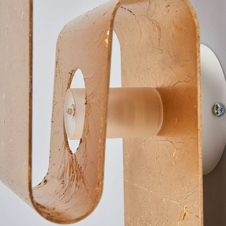Applique murale Fold en aluminium, or, hauteur 30 cm