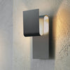 Applique murale Fold en aluminium, anthracite, hauteur 30 cm